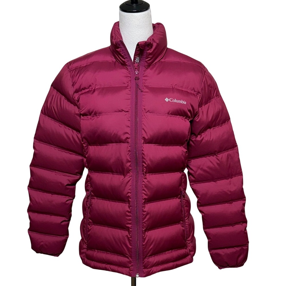 Columbia Jacket Womens Large Pink Mckay Lake 2.0 Down Puffer Quilted Full Zip